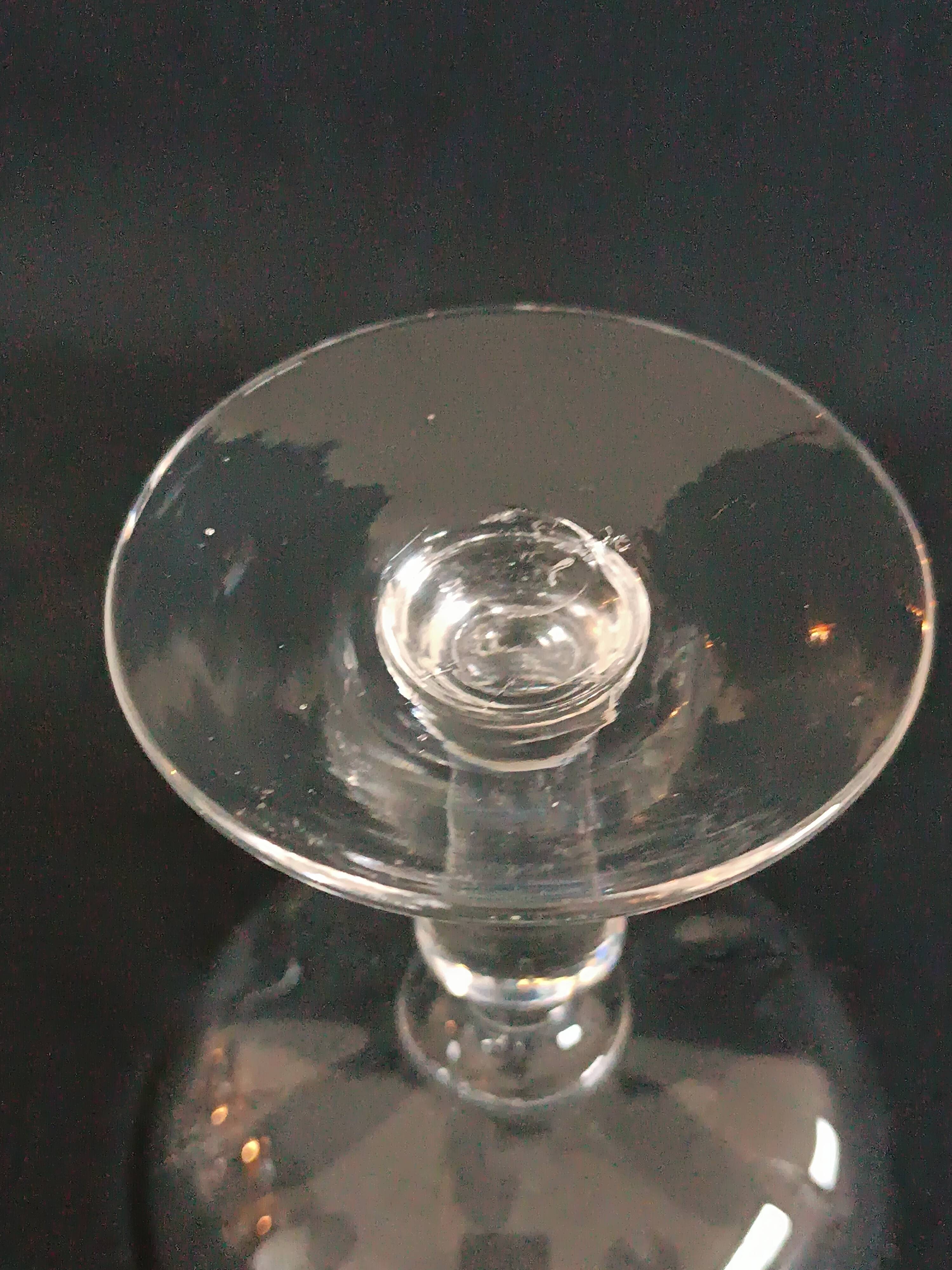 14 Champagne glasses in 19th century blown glass