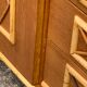 Rattan wardrobe with tapered legs from the 1960s.
