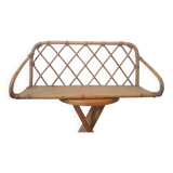 Rattan wall shelf
