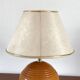 Solid elm lamp Italy 70s vintage