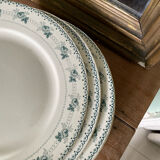 Set of 6 old flat plates, Alexandra iron earth model