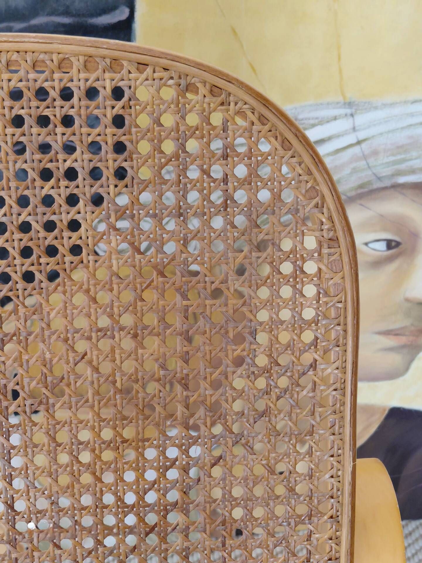Vintage Curved Wood and Cane Rocking Chair - Thonet Style No. 1