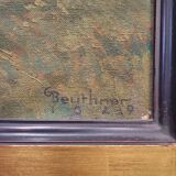 "Boats moored on the shore" Gerard Beutner, Art Deco, 1920s – Poland