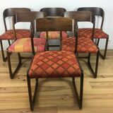 6 Baumann chairs sled rosewood