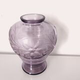 Vase cristal violet
