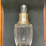 Antique crystal bottle and silver frame diamond punch perfume