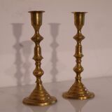 Pair of swedish candleholders brass 1960