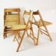 Set of folding chairs with raffia, Germany, 1980s.