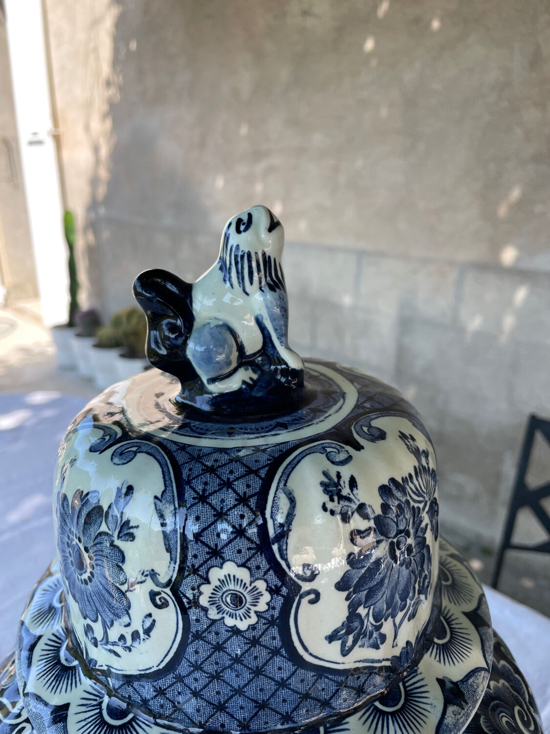 Delftware vase by Boch Royal Sphinx