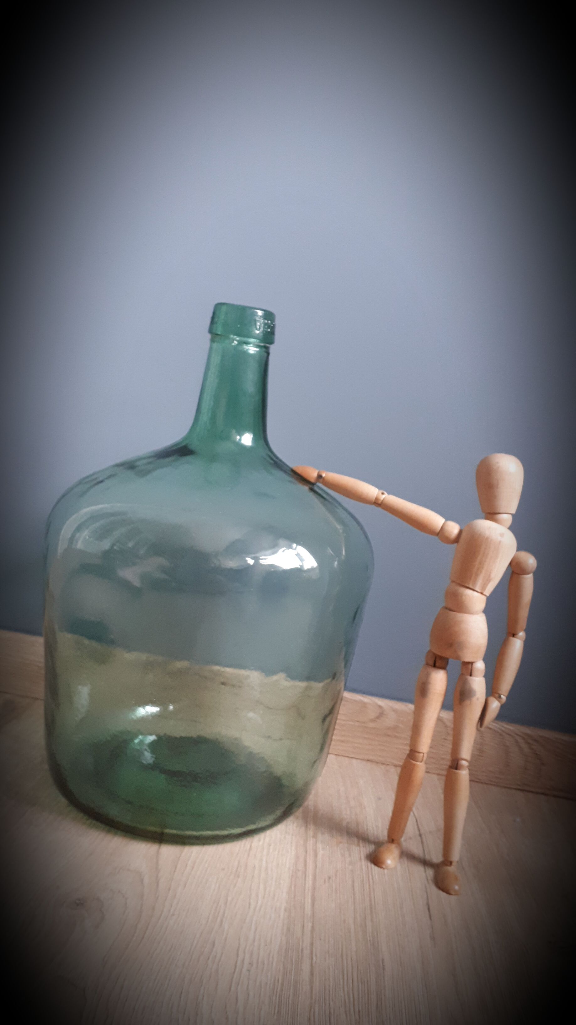 Demijohn 10 L clear green