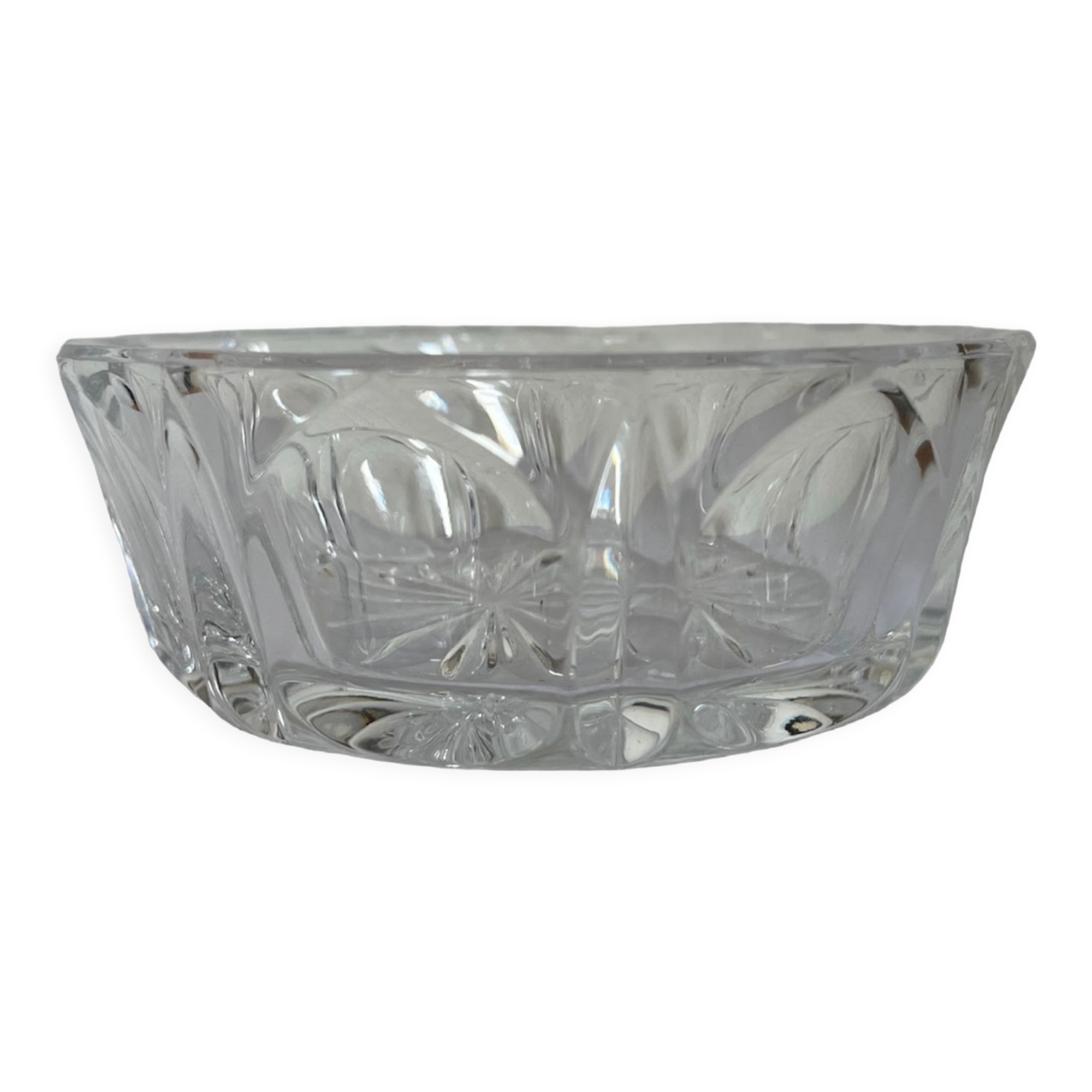 Vintage cut glass pocket empty cup 1950