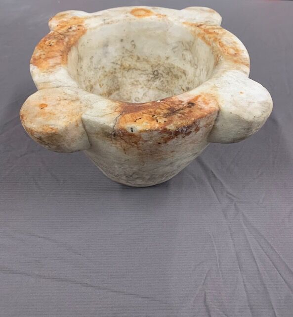 Antique marble mortar