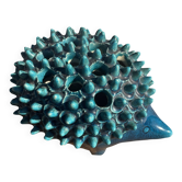 Hedgehog flower holder in glazed ceramic by Pol Chambost