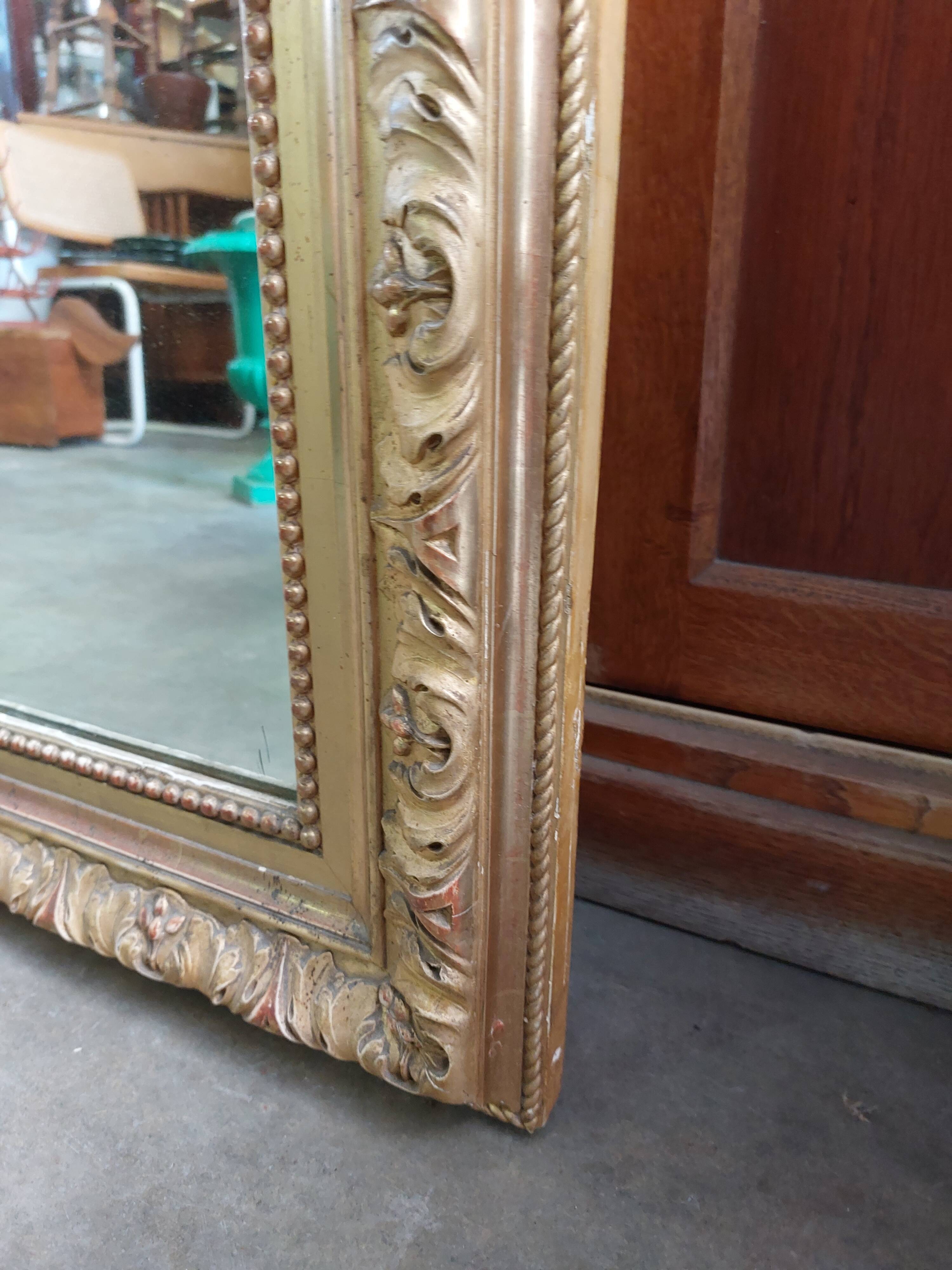 Louis XV mirror in gilded wood 19th century -1m63