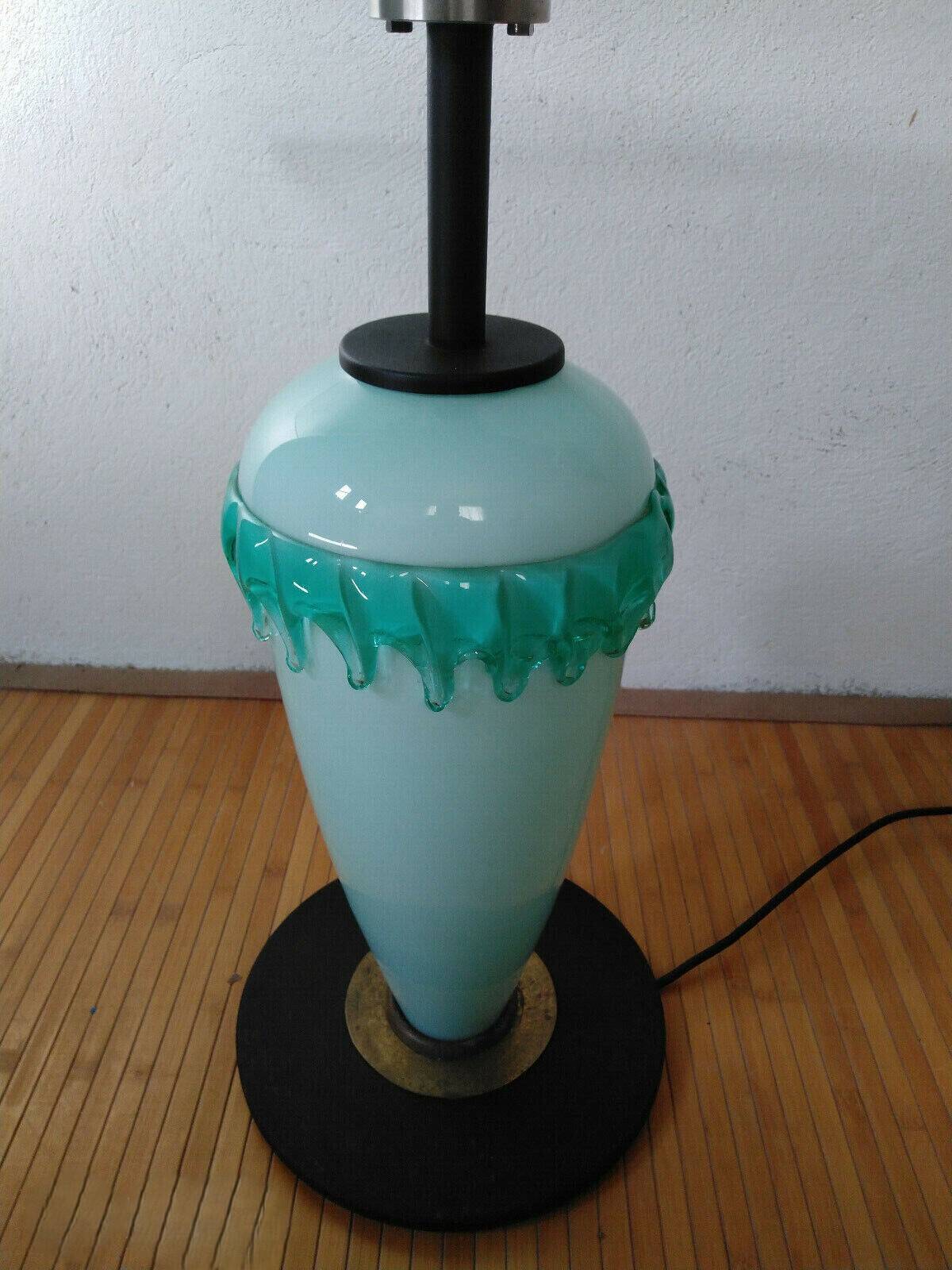Lampe guéridon en verre de Murano Italie
