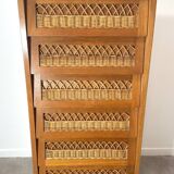 Vintage rattan chest of drawers
