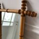 Barber mirror blond wood style bamboo 50s