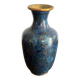 Ancient Baluster Vase Millefleurs Blue Cloisonné Enamel Republic Period