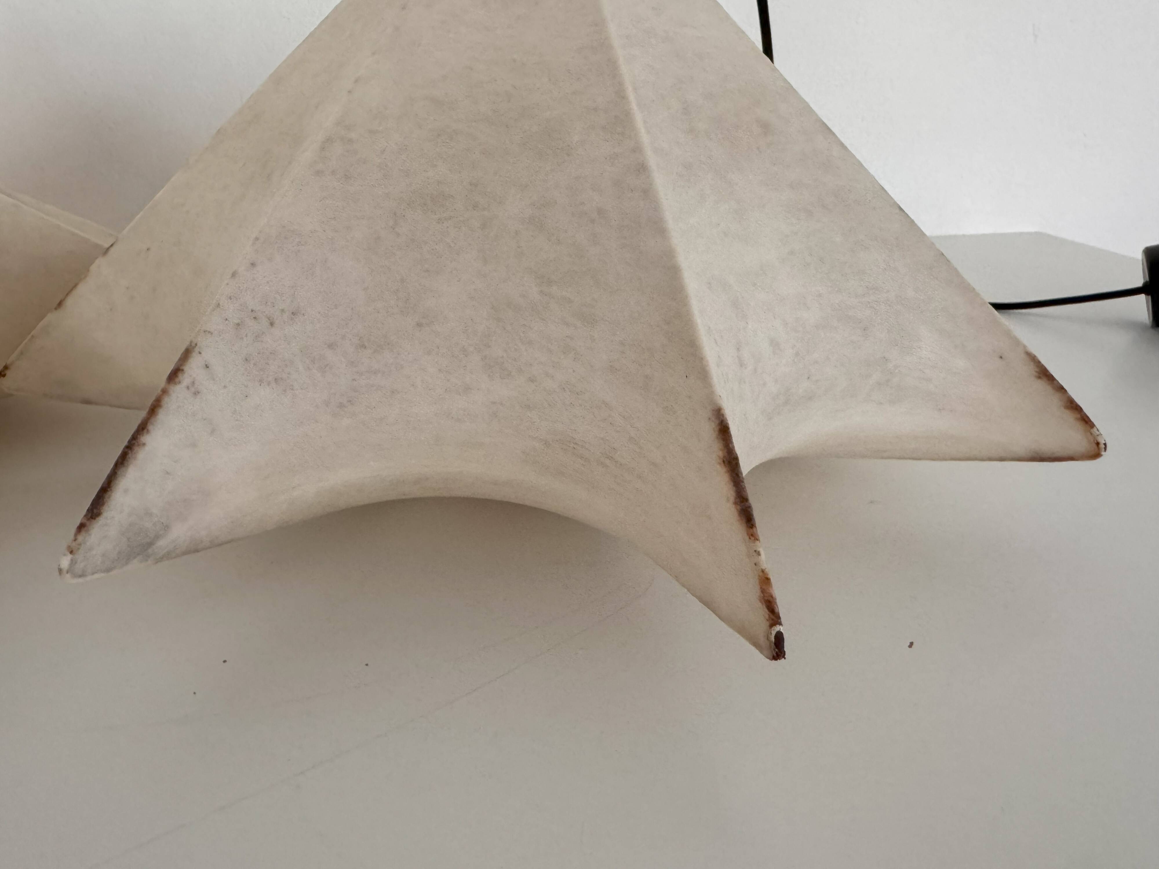 Pair of Italian Designer Cocoon Pendant lights original from the 1960s