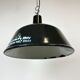 Industrial black enamel pendant lamp from emax, 1960s