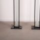 Set of Memphis style frosted glass floor lamps. Circa 1980