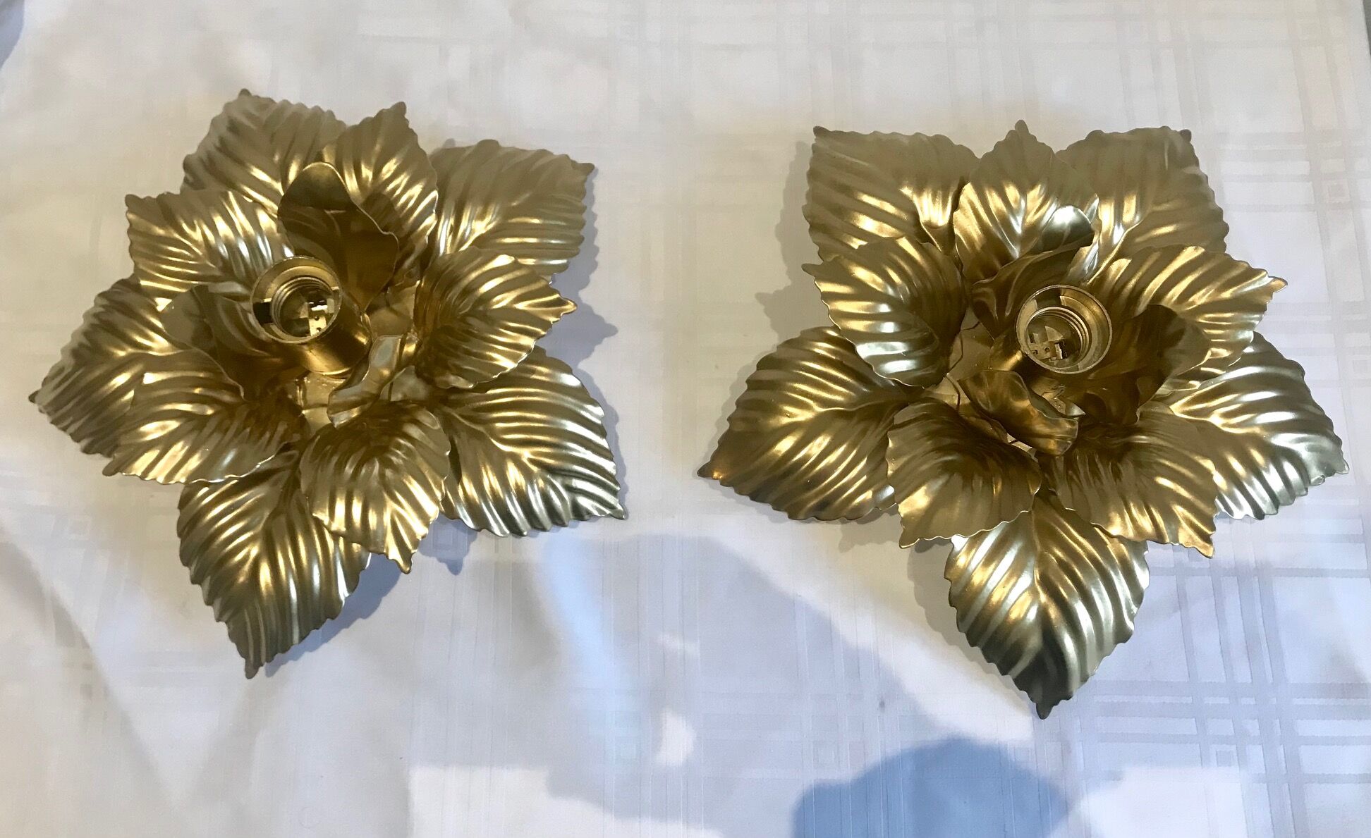 Pair of flower sconces