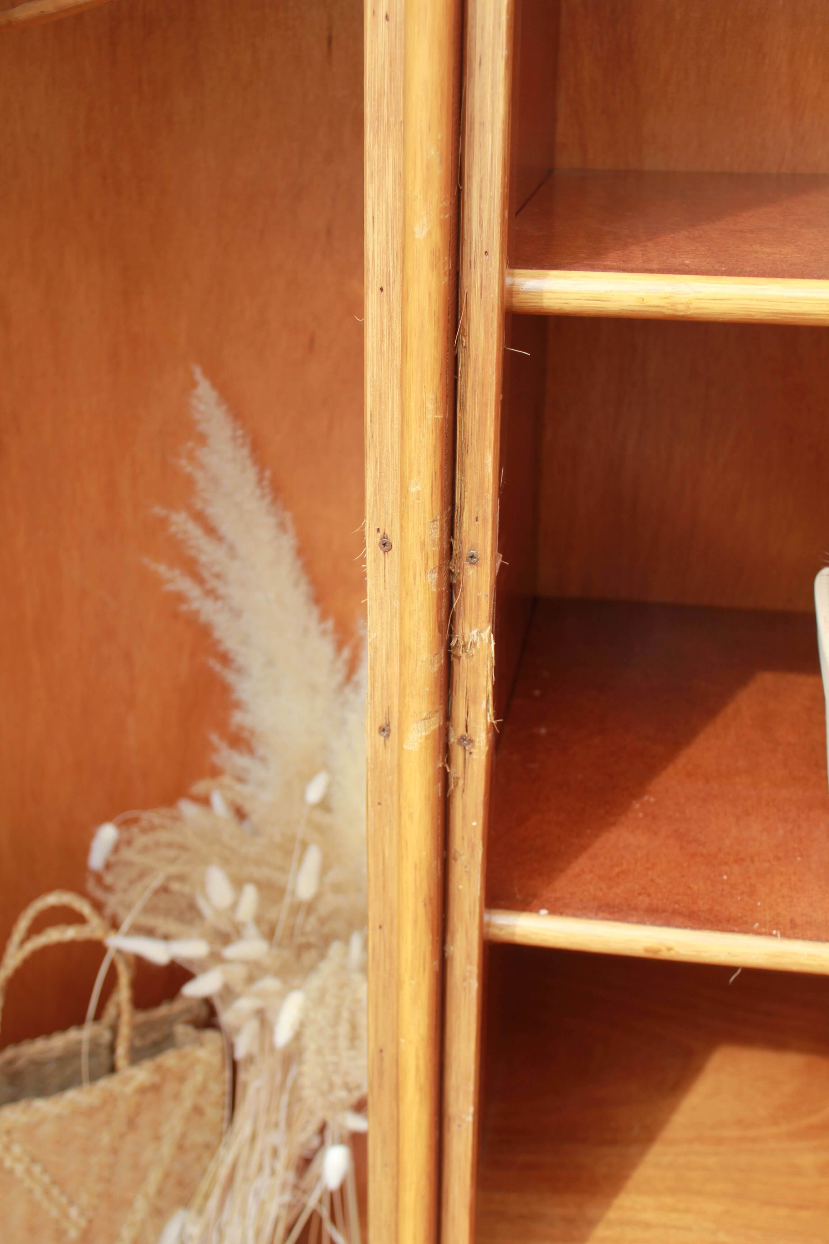 Large rattan cabinet and cannage