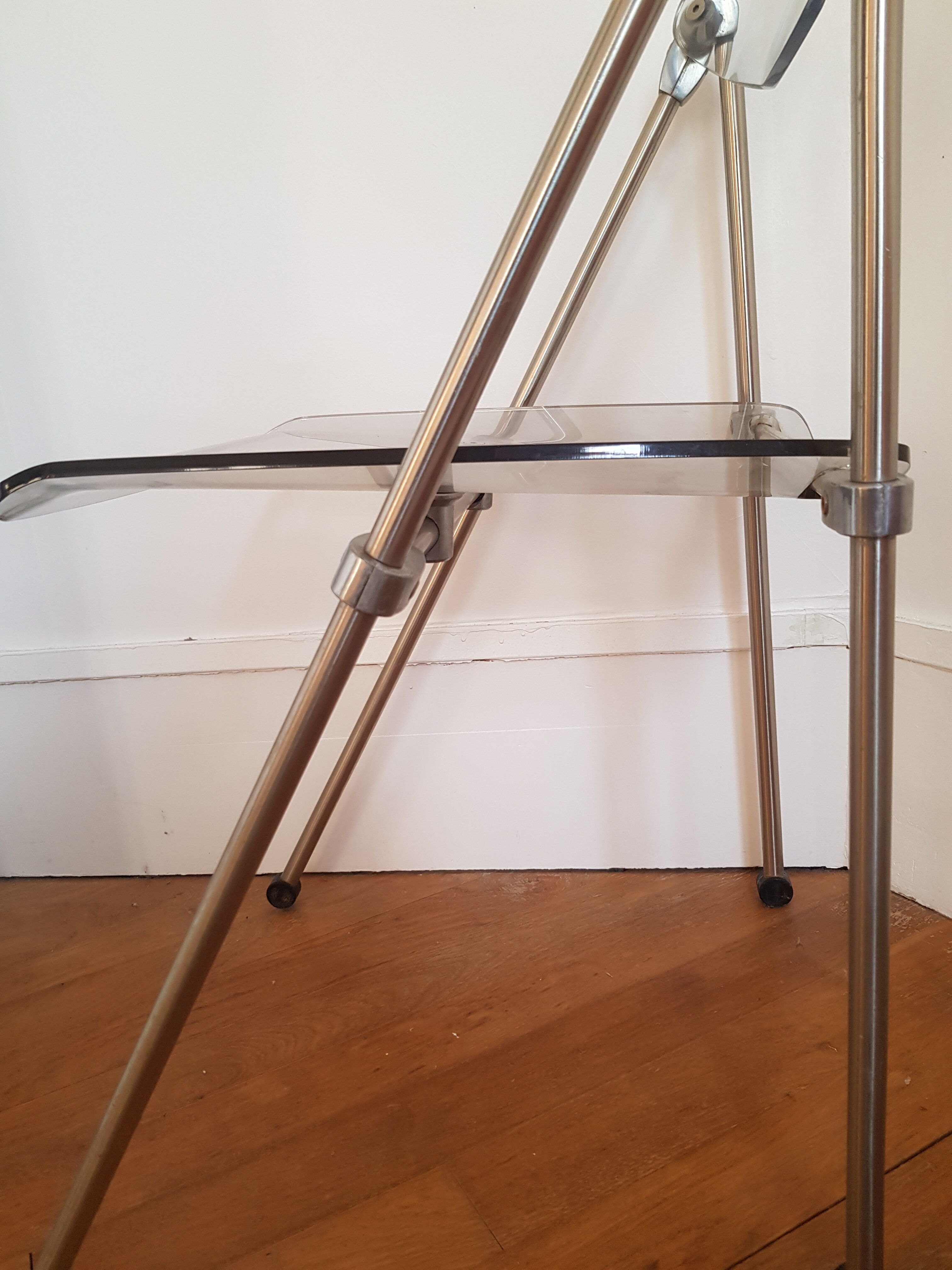 Vintage folding transparent chair
