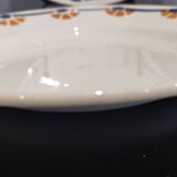 Old semi-deep plates in Terre de fer earthenware
