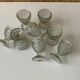 8 coquetiers en verre vintage
