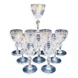 Verres à porto/apéritif cristal baccarat monogramme