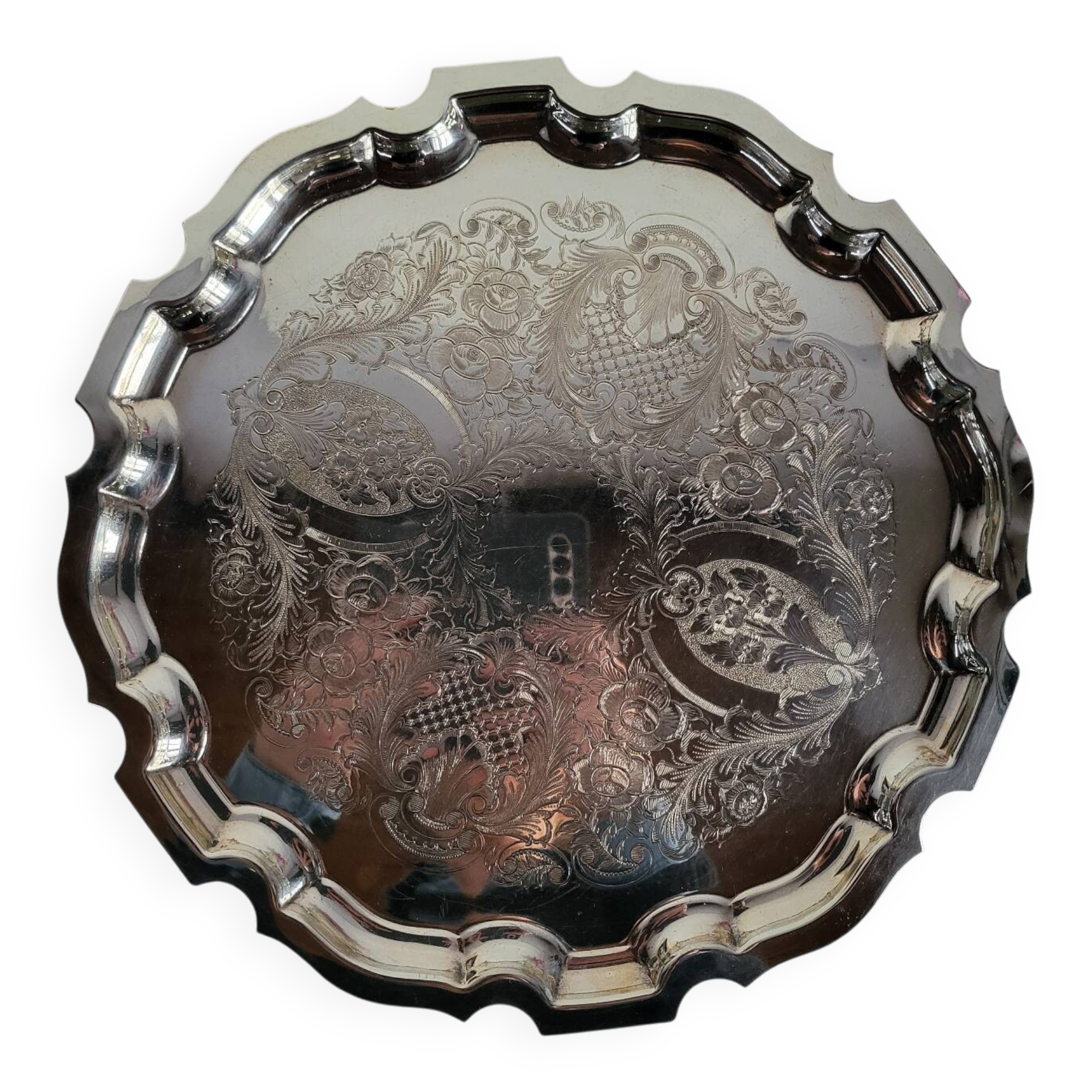 Silver-plated service tray English