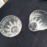 Pair of large crystal glasses