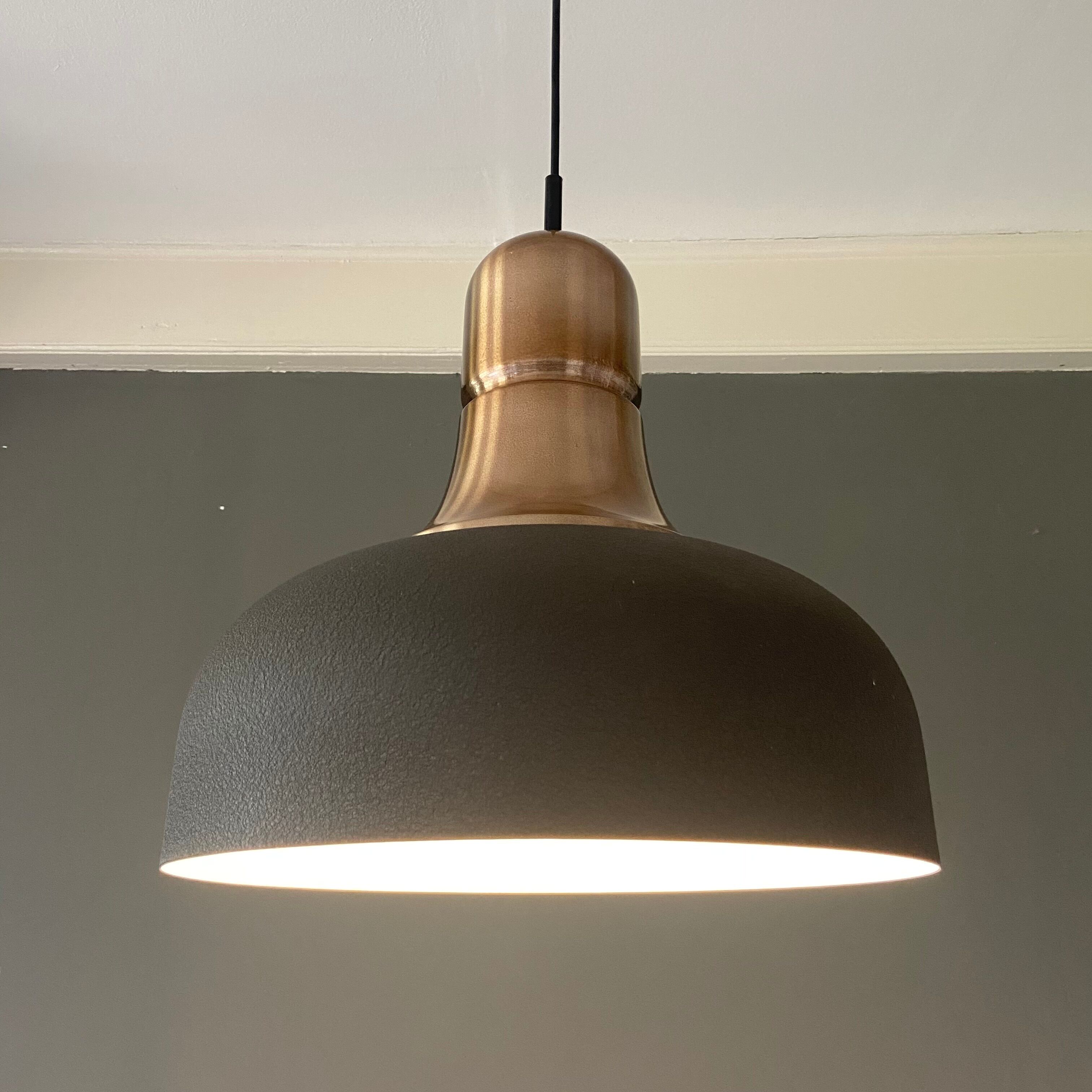 Dutch design 1970s 80s vintage aluminum hanging lamp made  by Raak Amsterdam