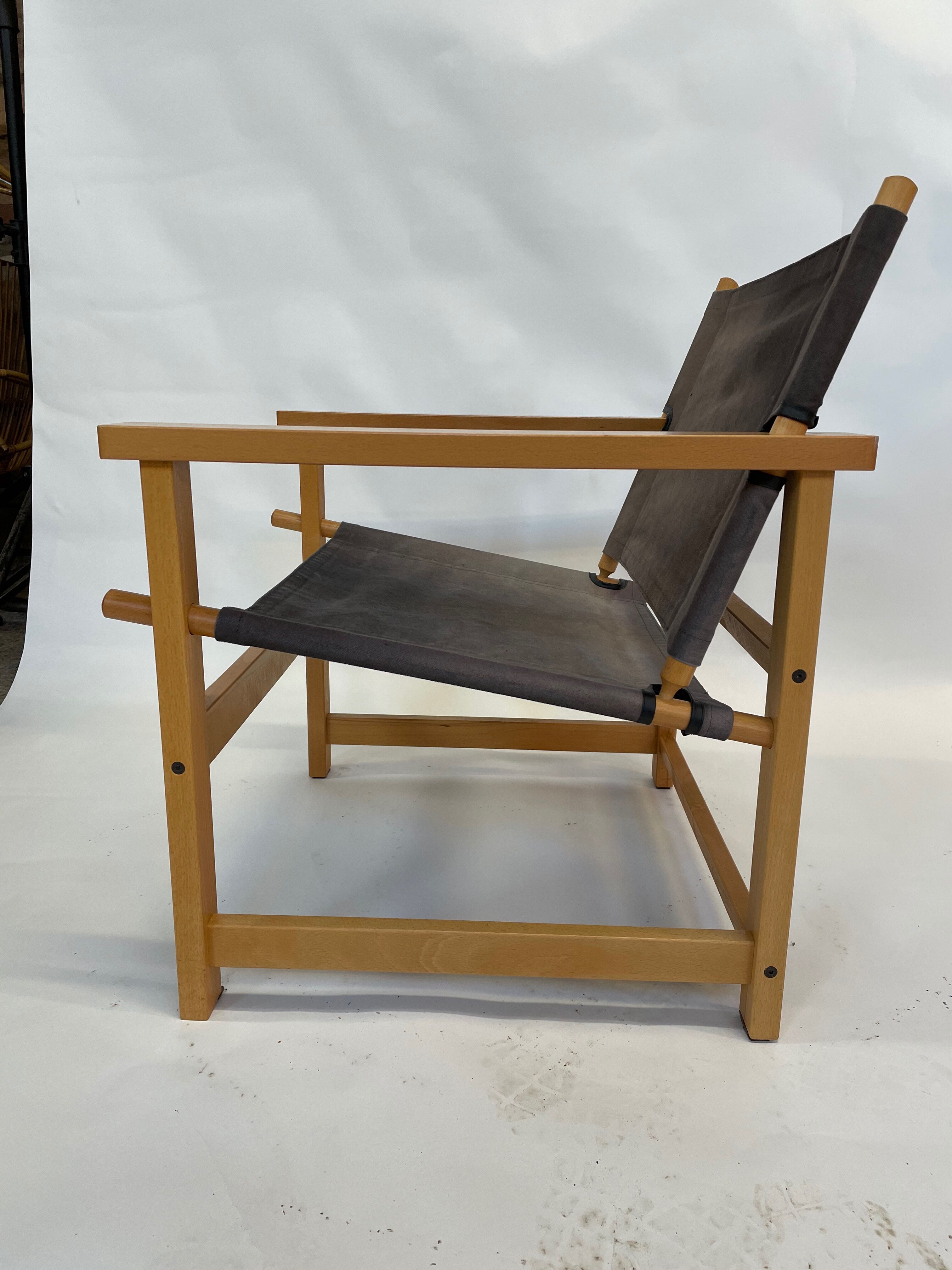 Vintage Safari Chair 1980s Hyllinge Møbler Denmark