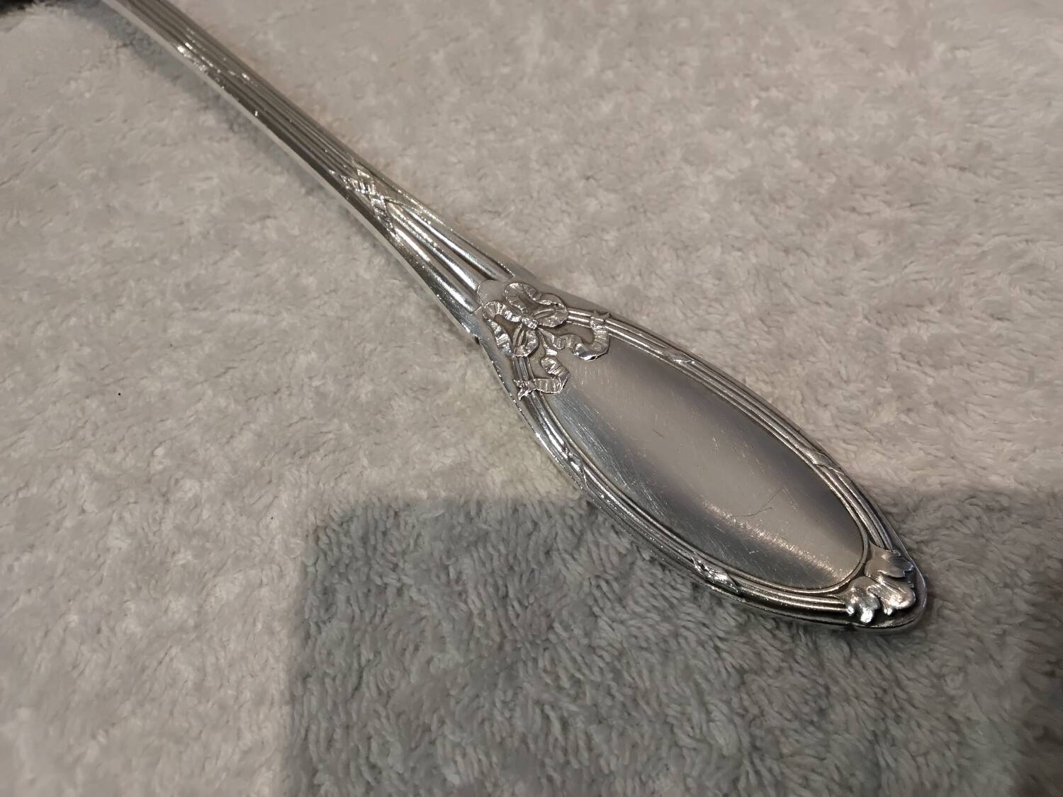 Stew spoon silver plated goldsmith Boulenger Marie Antoinette