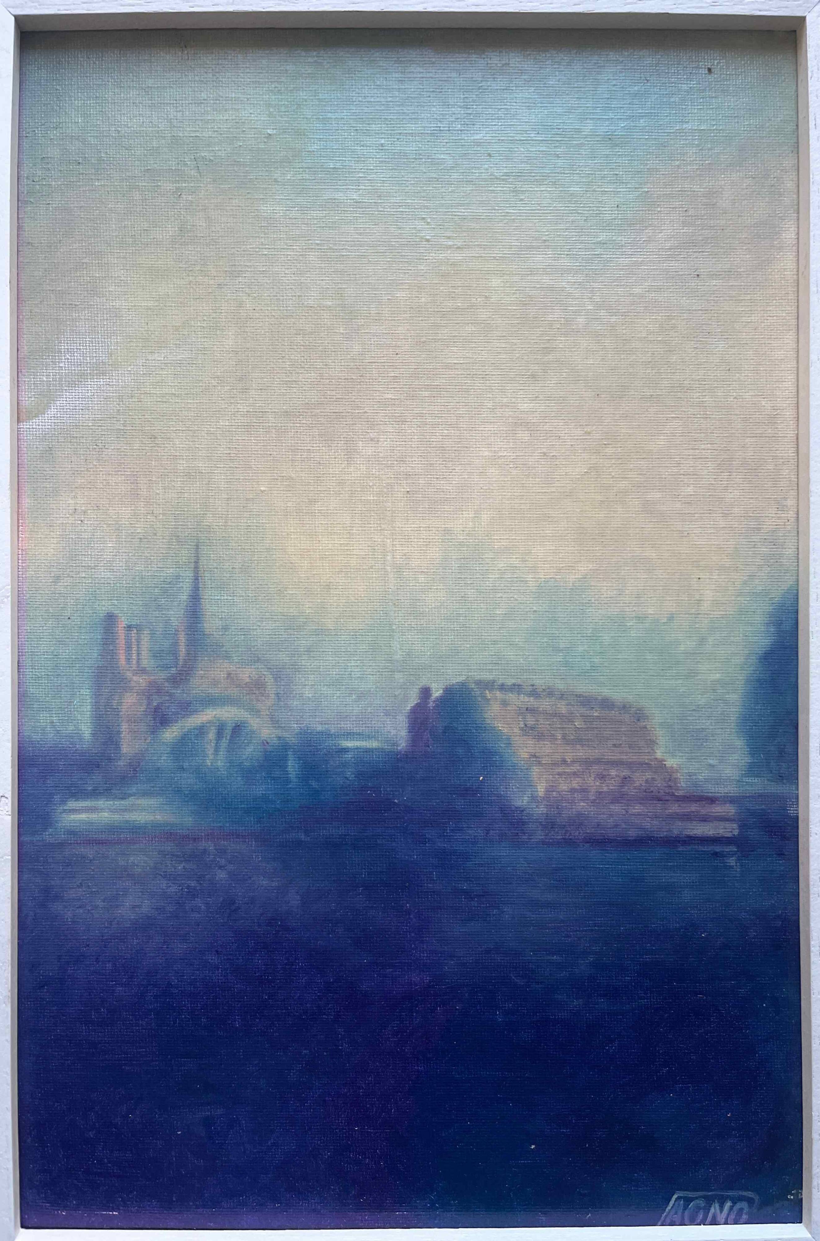 HST/P painting "Notre Dame de Paris" by Franco Pagnetti from Pesaro