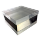 Lucite & chromed vanity box Gabriella Crespi style, Italy, 1970s