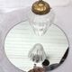 Antique lampe pendatif victorienne bobeche en verre chaine cuivre suspension