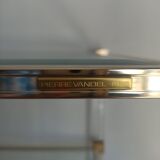 Table basse carrée verre et altuglass Pierre Vandel