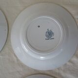 6 Flat plates MARIE lOUISE 353112 PLATES mill wolves faience blue