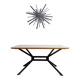 Extendable wooden and metal table, 80s