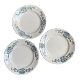 3 large Longchamp plates model Lutèce