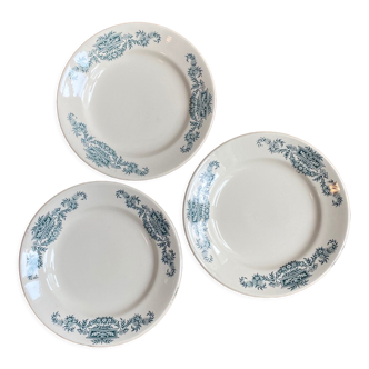 3 large Longchamp plates model Lutèce