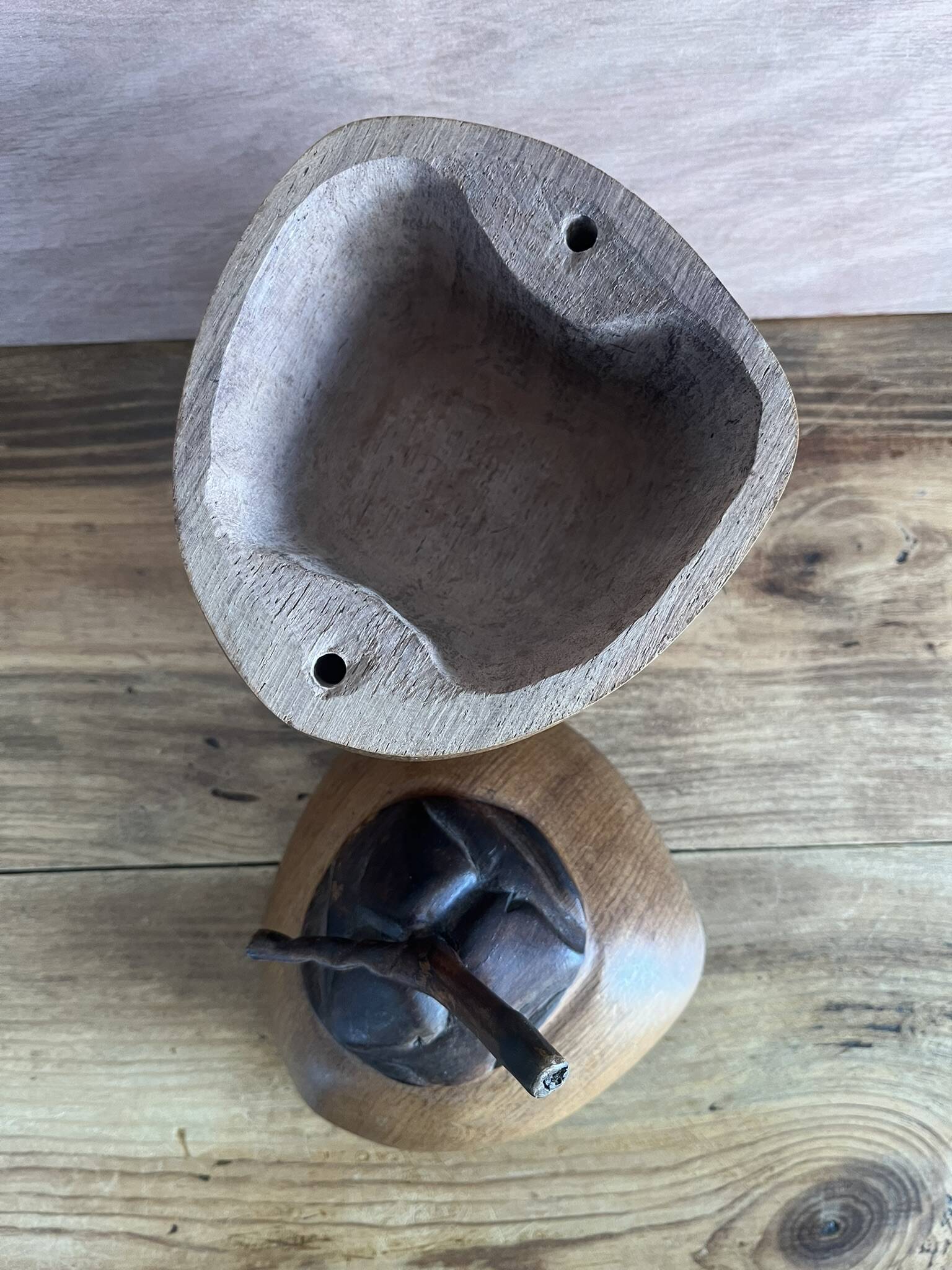Boîte décorative en bois en forme de gland