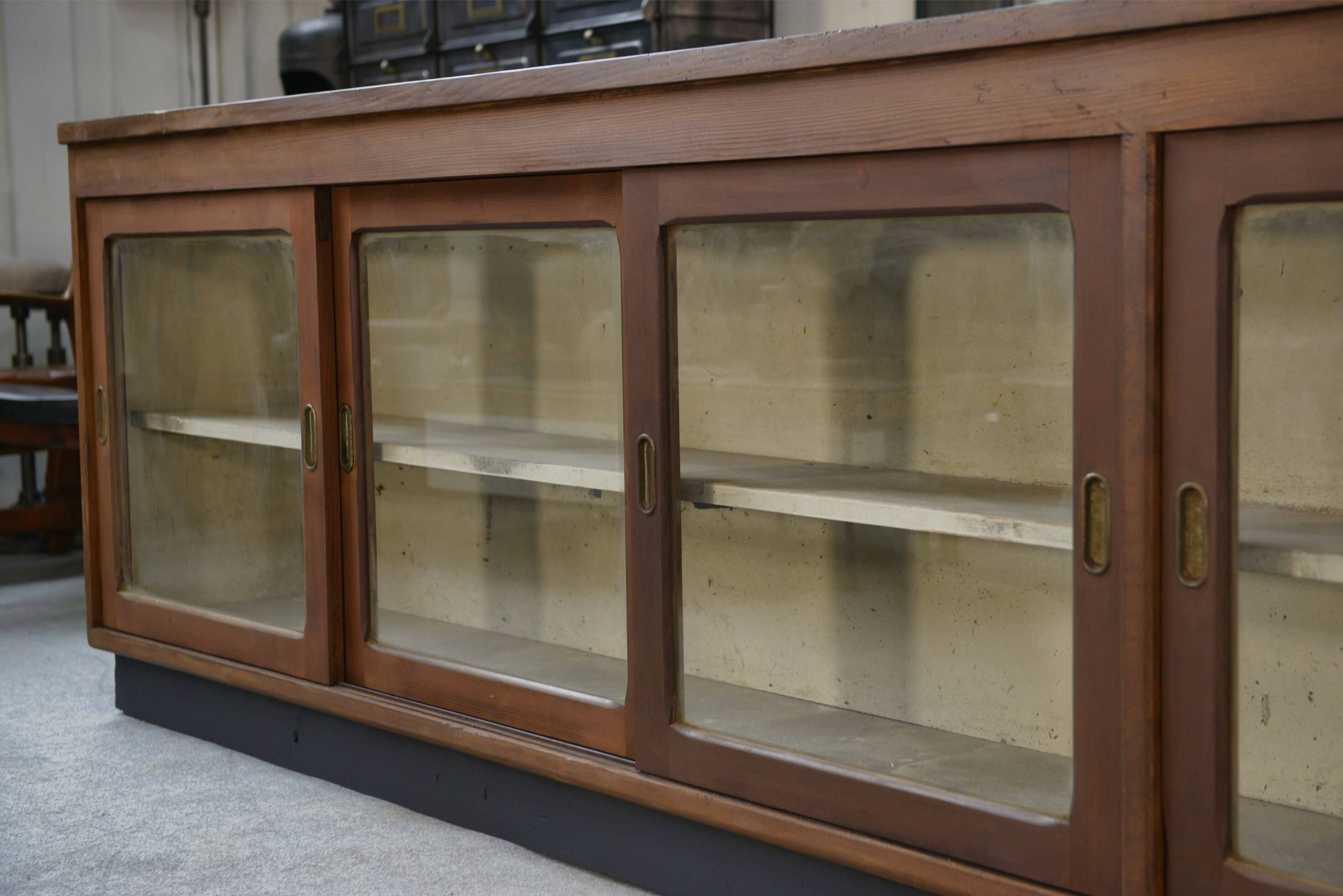 Large sideboard/cabinet with sliding glass doors