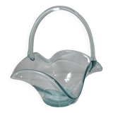 Corbeille en verre forme panier