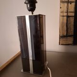 70s lamp base in plexiglass and chrome