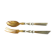 old horn salad cutlery
