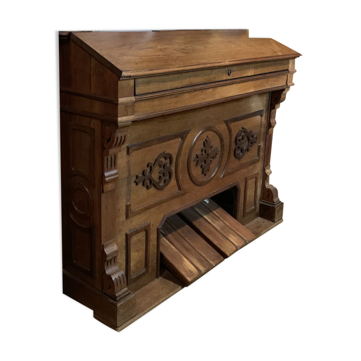Harmonium ancien en chêne